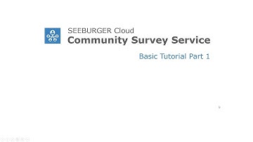 Tutorial: Community Survey Service – Basic Tutorial Part 1