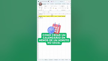 🟢 [ EXCEL ]  COMO CRIAR CALENDÁRIO RÁPIDO 📆
