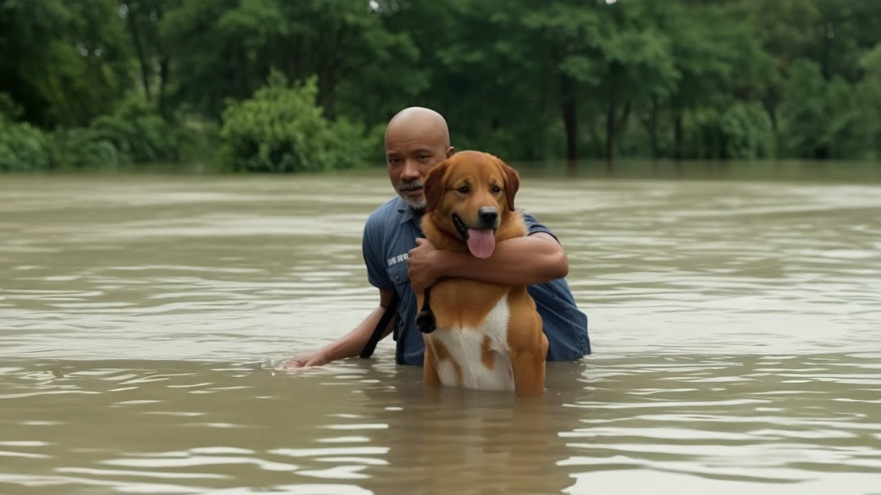 A dog saved a man from flooding - YouTube