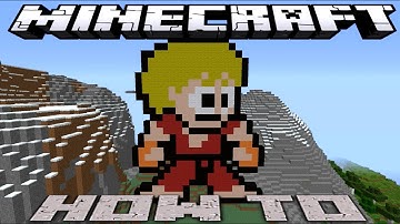 Minecraft ~8 Bit~ HOW TO : Ken ~Streetfighter~ ( Tutorial ) /W Killerkev