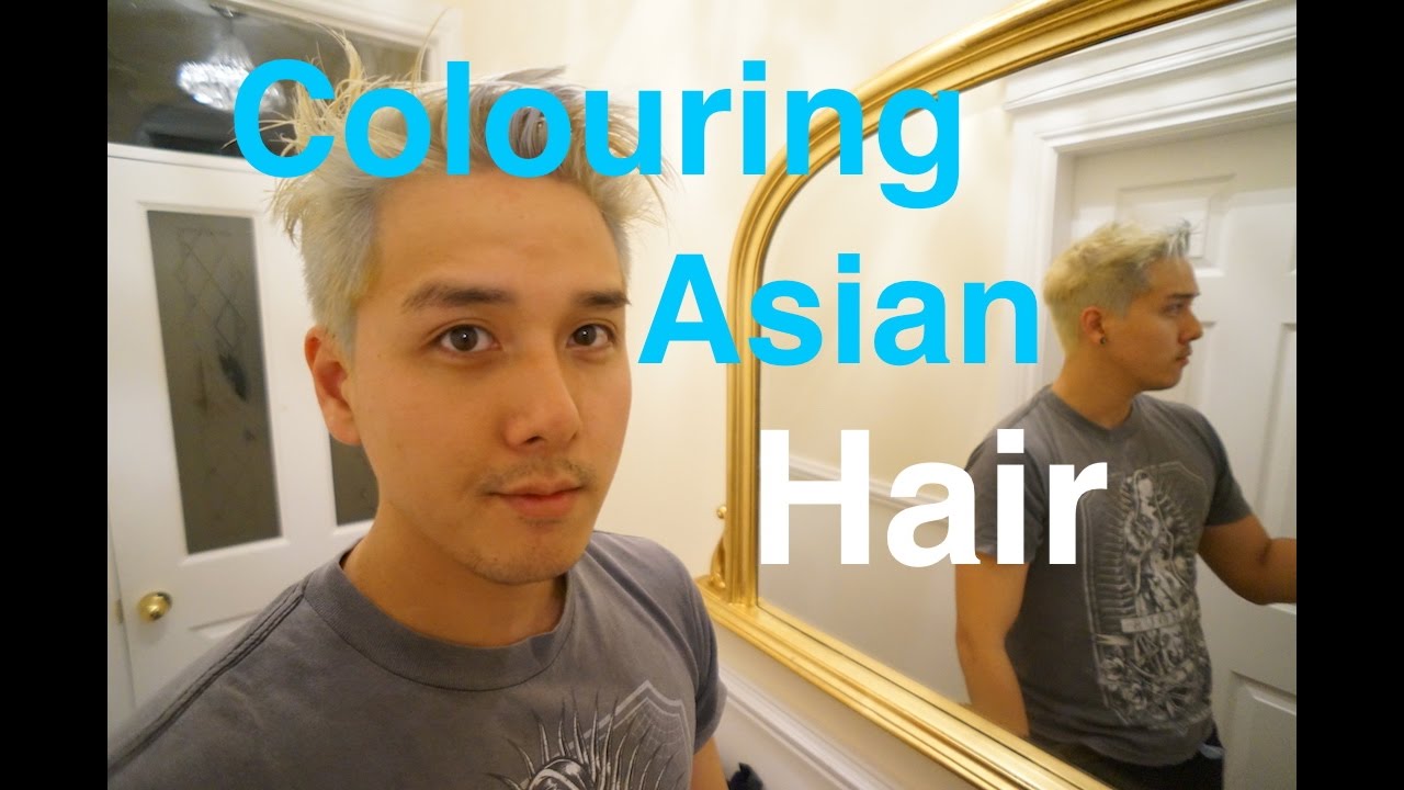How To Color Asian Hair Platinum Blonde Youtube