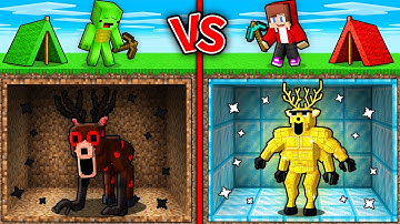 Mikey Poor vs JJ Rich 99 Nights Deer Mine Battle in Minecraft ! - Maizen