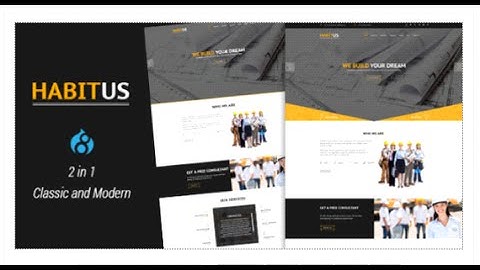 Habitus - 2 in 1 Construction Drupal 8 Responsive Theme by drupalet Download