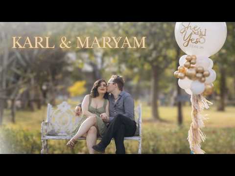 Karl and Maryam marriage proposal film at Benjakitti Park, Bangkok