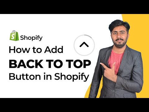 How To Make Back To Top Button For Shopify Store