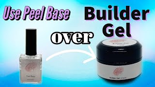 How to: easy peel off base polish over builder gel for quick mani changes! | Tutorial