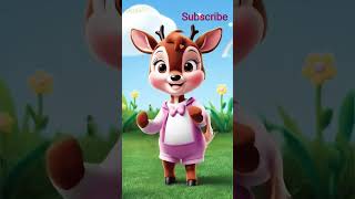 cute deer dance so funny #with Macarena # song #deer #deeroftiktok#cutedeer# deer dance #cartoon🦌🦌