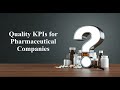 Quality KPIs for Pharmaceutical Companies