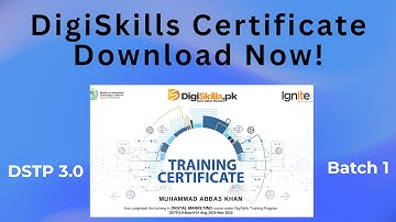 How to Download DigiSkills DSTP 3.0 Batch 1 E-Certificate | Step-by-Step Guide