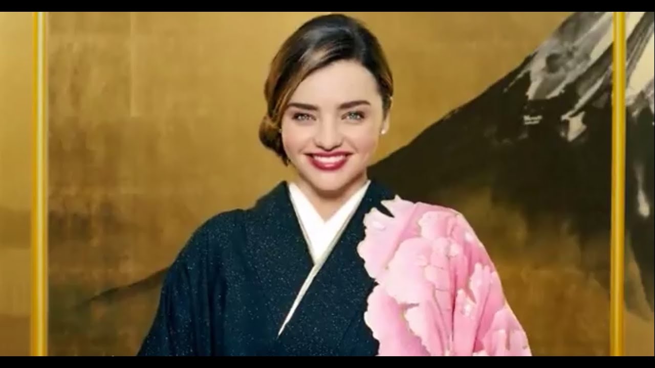 Miranda Kerr In Kimono Styling By Sueko Oshimoto ミランダ カーの着付けを担当 ボールドtvコマーシャル Youtube