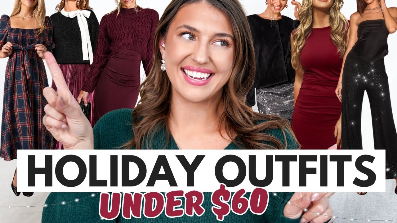 sachin and babi light blue dress Affordable Holiday Outfit Ideas 🎄 Everything Under $60 & Wearable!!