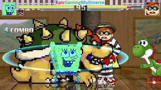 SpongeBob SquarePants And Super Mario Bros. Characters VS Hamburglar In A MUGEN Match / Battle