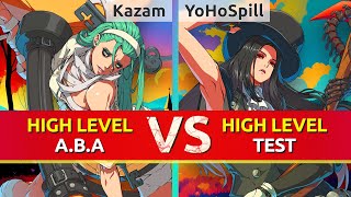 GGST ▰ Kazam (A.B.A) vs YoHoSpill (Testament). High Level Gameplay