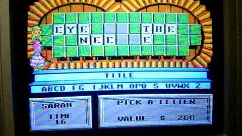 NES Wheel of Fortune 1991 Edition Run Game 5 Part 2
