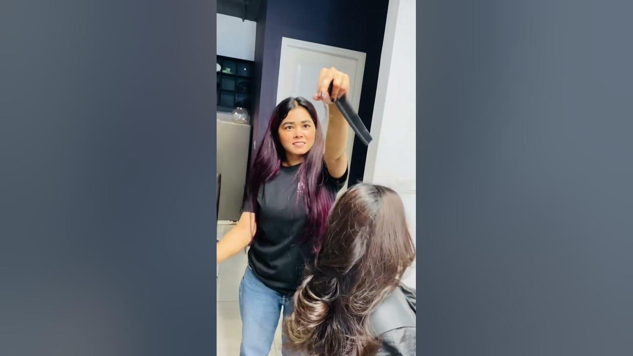 Munazah signature haircut 💇‍♀️ - YouTube
