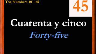 The Numbers in Spanish 40-60 | Counting in Spanish | Números en Español | Learn Spanish | Free