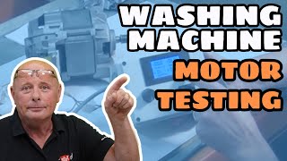 Washing machine motor test and repair, bearing, brushes, a motor protector and thermal cut-out Bosch
