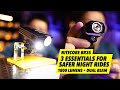 🔥 3 Essentials You Need for Safer Night Rides. Nitecore BR35 (1800 lumens) Demo!