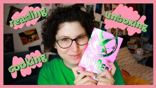 READING VLOG - the hunger games, cauldron crate unboxing and cooking