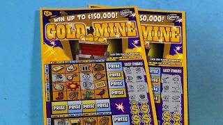 SOOD 1764: TWO $3 GOLD MINE FL Lottery Scratch Tickets