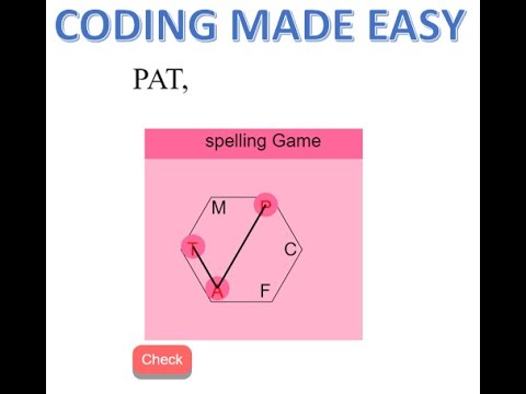 To learn Spelling game code using javascript #lockdownlearncode - YouTube