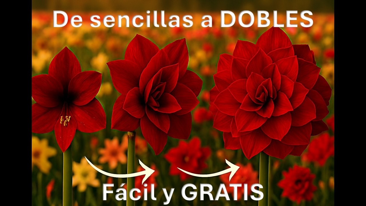 Obten muchos amaryllis GRATIS. Convierte los sencillos en dobles, FÁCILMENTE 