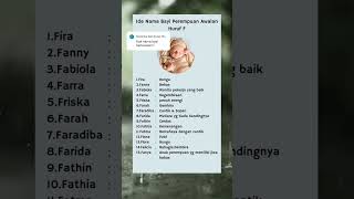 Nama Bayi Perempuan Awalan Huruf F