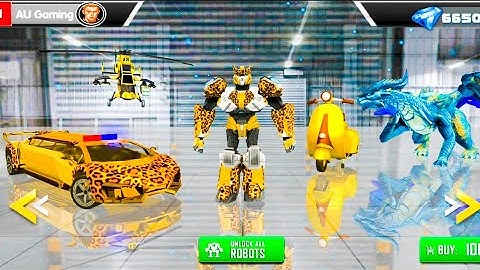 Buying a New Police Tiger Robot–Police Limo Robot Car Game Gameplay#13