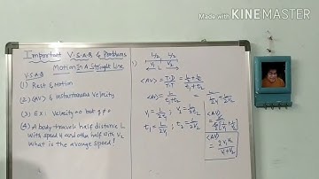 JUNIOR INTER PHYSICS- Motion In a Straight Line