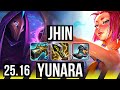 JHIN &amp; Pantheon vs YUNARA &amp; Vayne (ADC) | Legendary | KR Diamond | 25.16