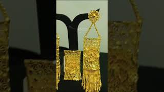 Poojamai 3422 | Costume-Wedding Jewelry Gold plated African bijoux Earrings-Rings | shorts jewelry