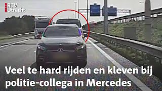 Busje op de A1 bij Amersfoort rijdt 147 km per uur en bumper kleeft Mercedes | RTV Utrecht