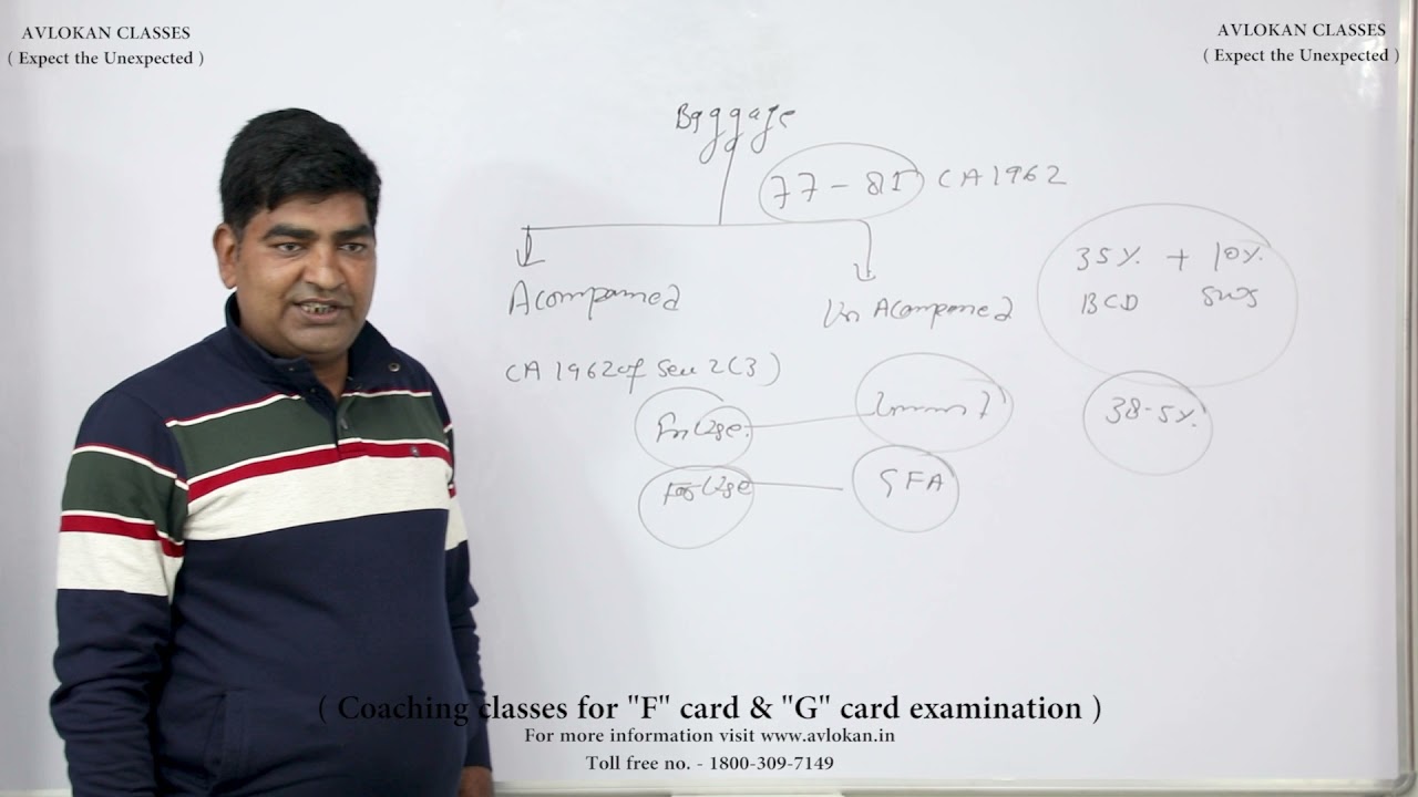 F and G Card Exam Preparation | What is Baggage