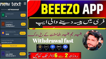 New Beeezo Website Full Review/New Crypto Free loot Offer Today/New earing app 2025 Review