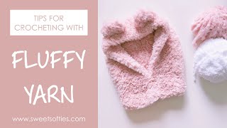 Crocheting with FLUFFY YARN