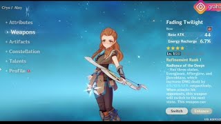 Aloy lv.80 With Fading Twilight lv.80 Damage Test | Genshin Impact 2.7 Version