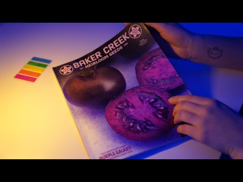 ASMR Sleepy Seed Catalog Shopping 🌿 (Whispered) Baker Creek Gardening