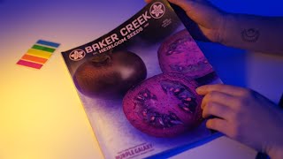 ASMR Sleepy Seed Catalog Shopping 🌿 (Whispered) Baker Creek Gardening