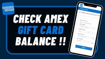 How to Check AMEX Gift Card Balance !