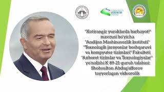 Islom Karimov xotirasiga bag'ishlangan videorolik. (Shohsulton Abdug'afforov)