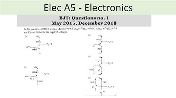 PEO solved examples (ELEC A5): BJT Question no. 1