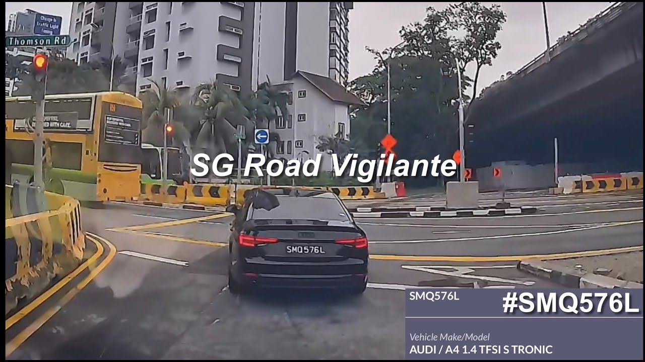 17dec2025 thomson road #SMQ576L audi a4 fail to conform to red light ...