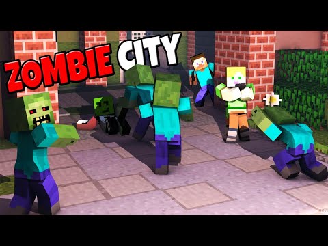 Huge ZOMBIE CITY Apocalypse! - Minecraft: Zombie Survival Mod