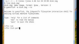 Virt tools in 60 seconds: examining a disk image with guestfish