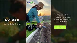 Boost Your Gardening Productivity — 360° Rolling Garden Cart Seat