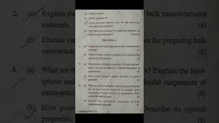 Nano Physics question paper MSc.Physics 4th sem.Question Paper 2025|#hpu #msc #physics