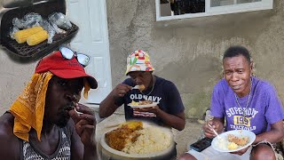 Creamy home style chicken | roast corn | roast sweet potatoes ll got everyone liking there Fingers 