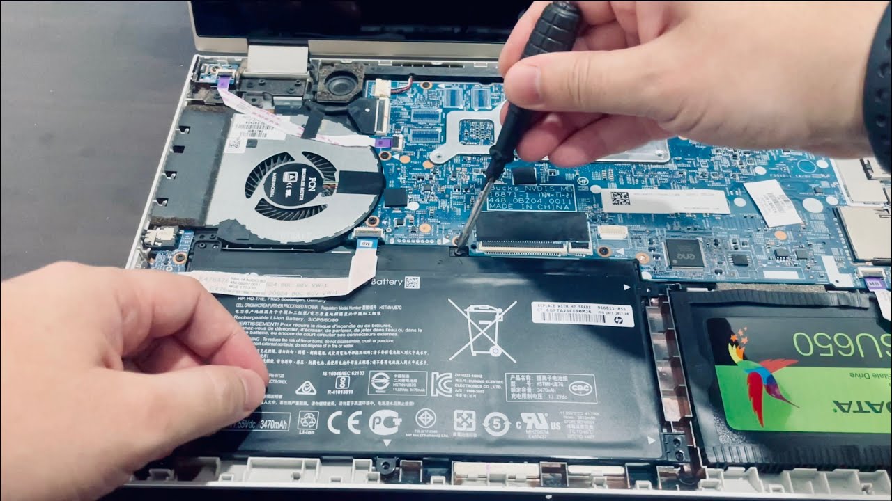 How to Replace a Laptop Battery (HP Pavilion x360) - YouTube