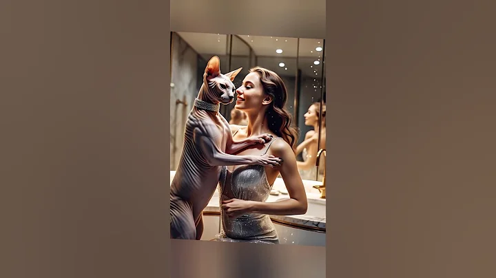 Watch the video about Sphnix Cat with girl 🐈 dancing cat 😺 funny cat videos 😝 #cat #funny #catvideos #shorts