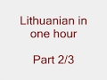 Lithuanian in 1 hour. Part 2/3. Anglų lietuvių kalbos pamokos kursas.